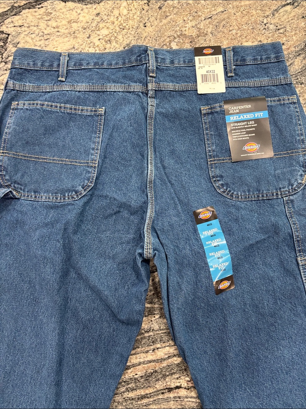 Dickies Men’s Relaxed Fit Jeans - Medium Blue